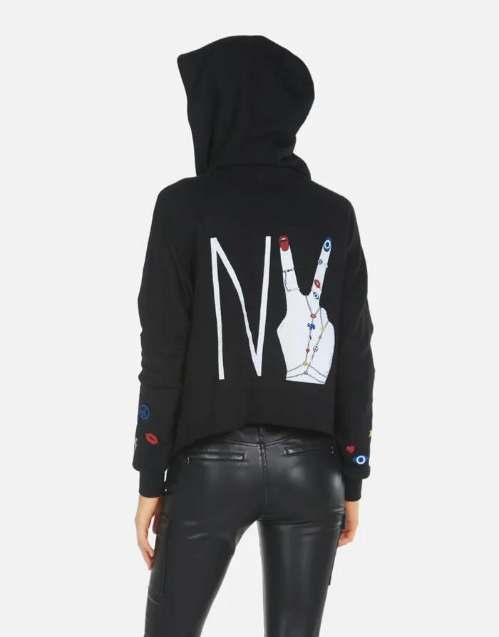 Women039s Destiny NY Hand Elements Black Lauren Moshi Hoodies