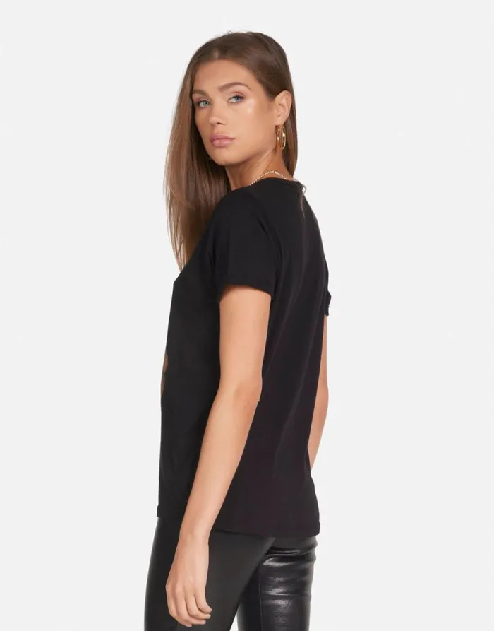 Women039s Edda Designer Bear Black Lauren Moshi Short Sleeve