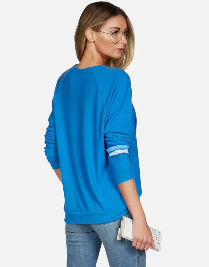 Women039s Everly Electric Evil Eye Sky Blue Lauren Moshi Long Sleeve