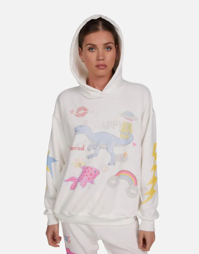 Women039s Harmony Dino Elements Milk Lauren Moshi Hoodies