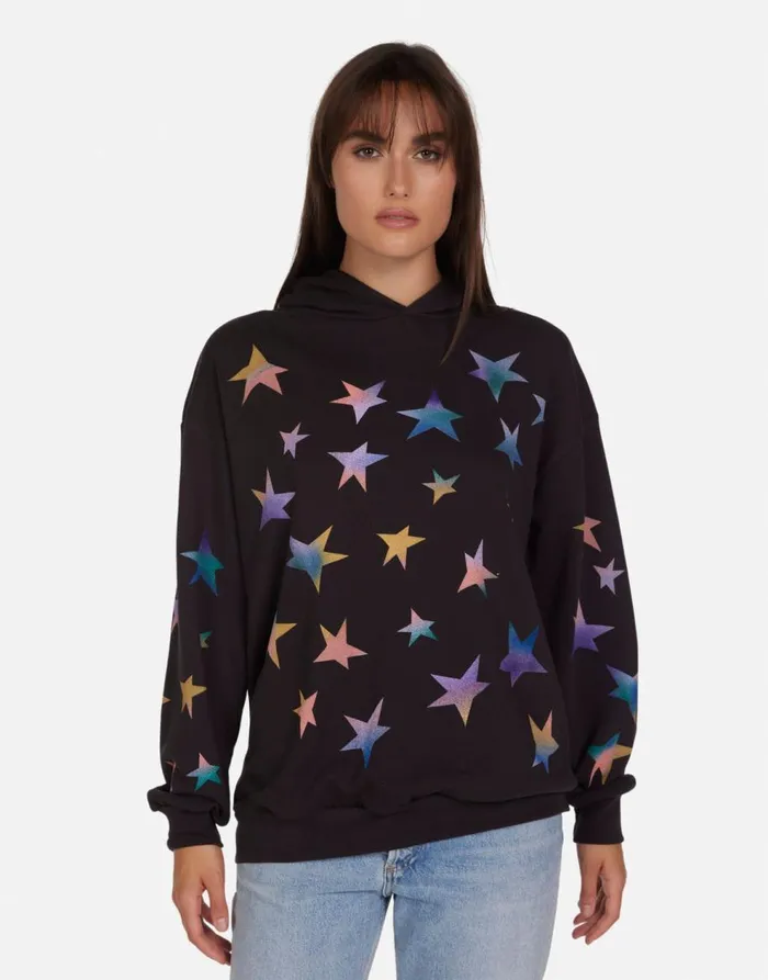 Women039s Harmony Rainbow Stars Onyx Lauren Moshi Hoodies