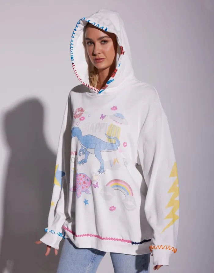 Women039s Harmony X Dino Elements Milk Lauren Moshi Hoodies