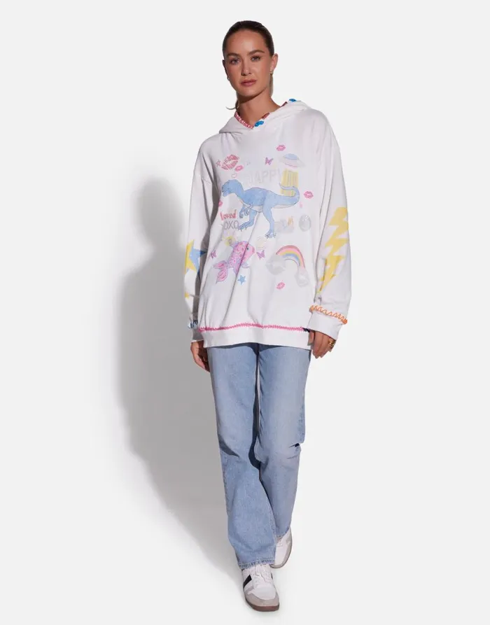 Women039s Harmony X Dino Elements Milk Lauren Moshi Hoodies