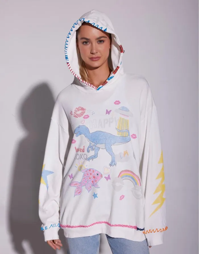 Women039s Harmony X Dino Elements Milk Lauren Moshi Hoodies