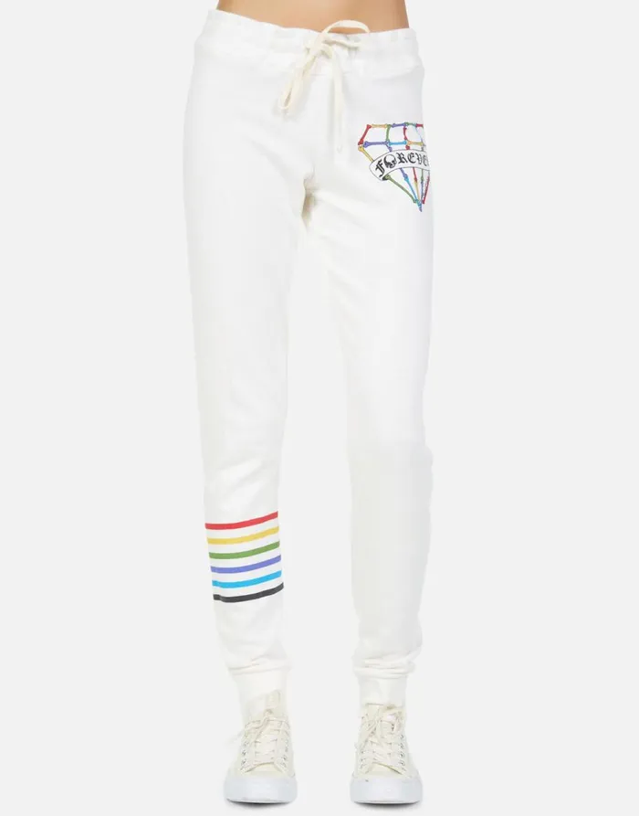 Women039s Jess Bone Diamond Milk Lauren Moshi Long Sweatpants