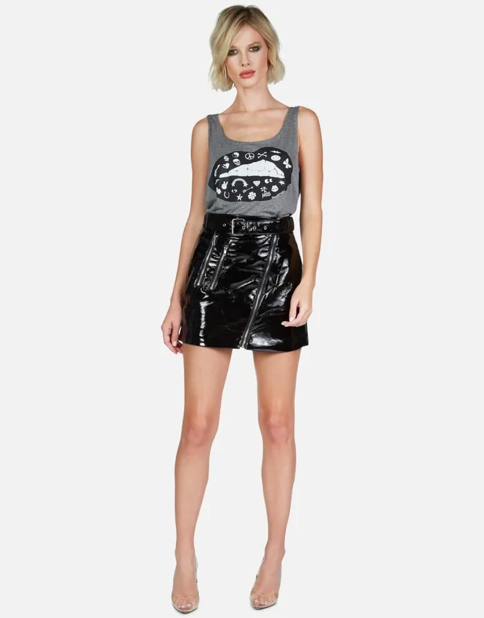 Women039s Julianna Elements Lip Heather Grey Lauren Moshi Tanks