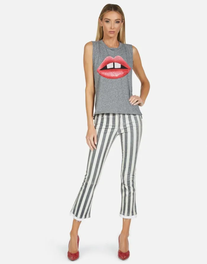 Women039s Kinzington Gap Tooth Heather Grey Lauren Moshi Tanks