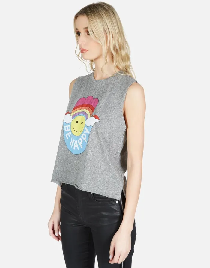 Women039s Kinzington Happy Hamsa Heather Grey Lauren Moshi Tanks