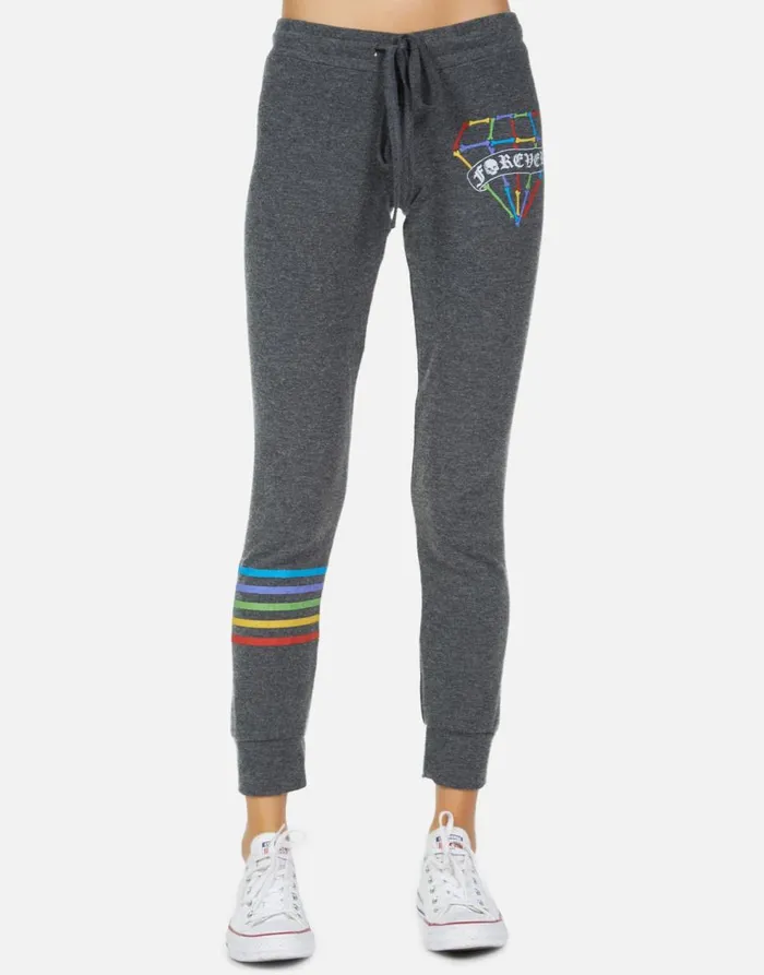 Women039s Kizzy Bone Diamond Heather Black Lauren Moshi Long Sweatpants