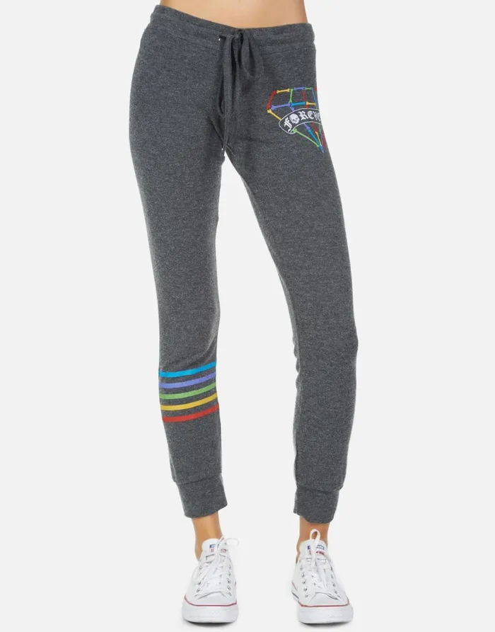 Women039s Kizzy Bone Diamond Heather Black Lauren Moshi Long Sweatpants