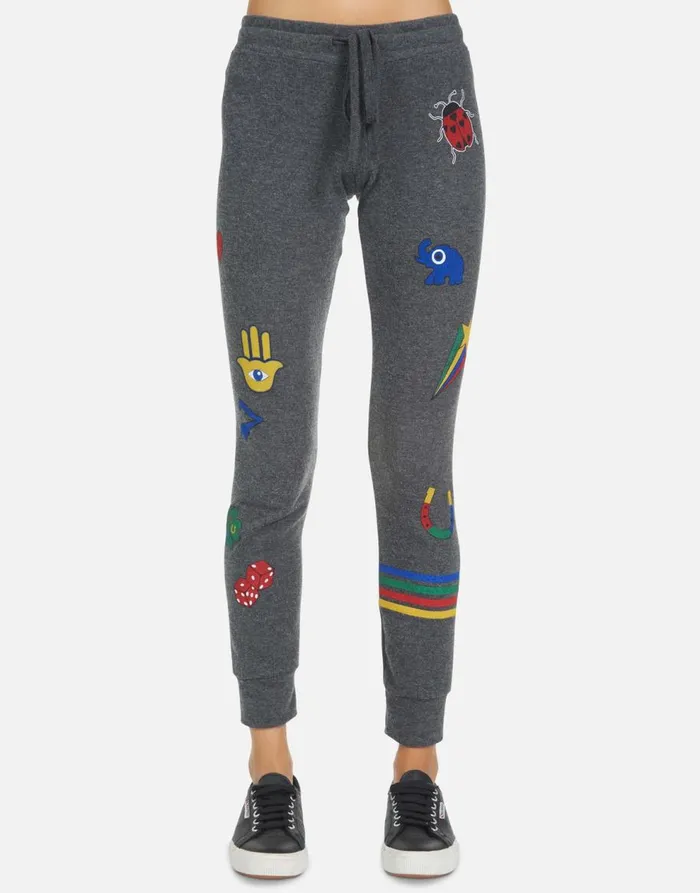 Women039s Kizzy Lucky Elements Heather Black Lauren Moshi Long Sweatpants