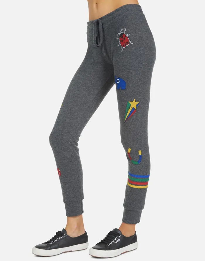 Women039s Kizzy Lucky Elements Heather Black Lauren Moshi Long Sweatpants