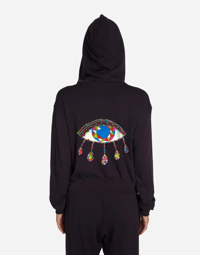 Women039s Lachelle Diamond Evil Eye Black Lauren Moshi Long Sleeve