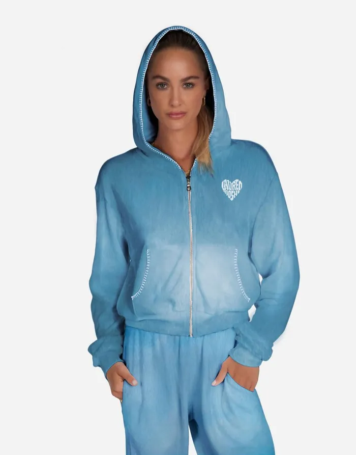 Women039s Lachelle Diamond Evil Eye Faded Blue Marine Lauren Moshi Long Sleeve