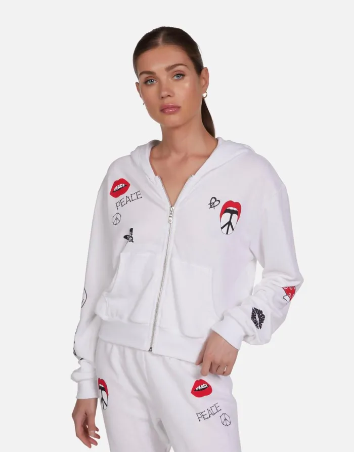 Women039s Lachelle Peace Elements White Lauren Moshi Hoodies