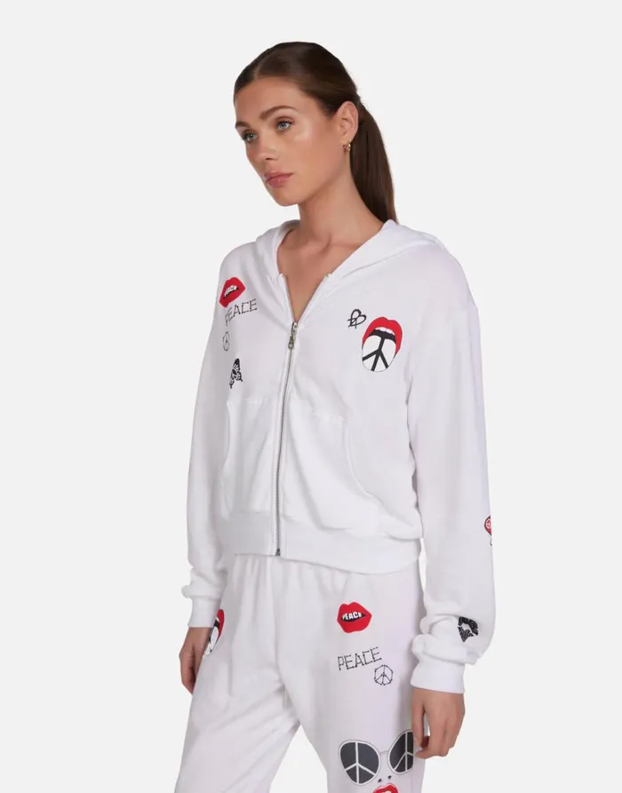 Women039s Lachelle Peace Elements White Lauren Moshi Hoodies