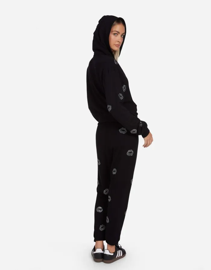 Women039s Lachelle Stud Kisses Black Lauren Moshi Hoodies