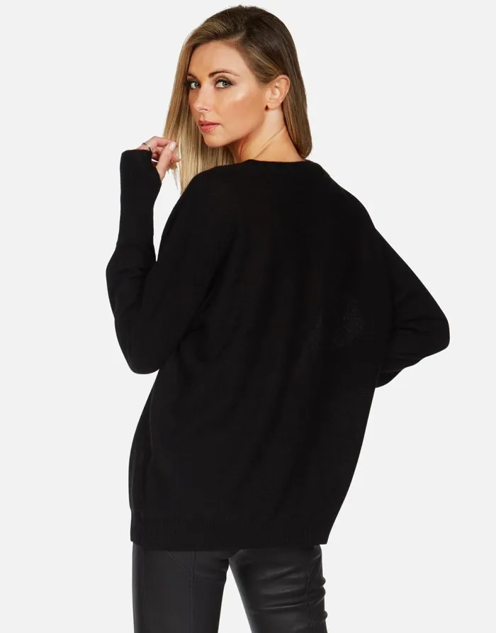 Women039s Ladona X Dripping Star Black Lauren Moshi Sweaters and Knits