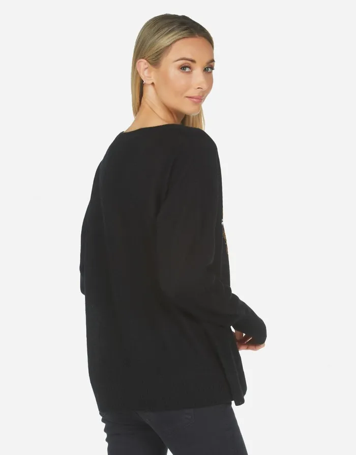 Women039s Ladona X Guns N039 Roses Black Lauren Moshi Sweaters and Knits