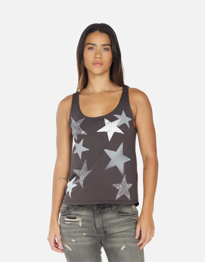 Women039s Maisie Crystal Multi Stars Onyx Lauren Moshi Tanks