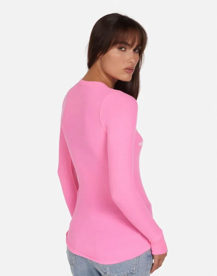 Women039s McKinley Diamond Star Neon Pink Lauren Moshi Long Sleeve