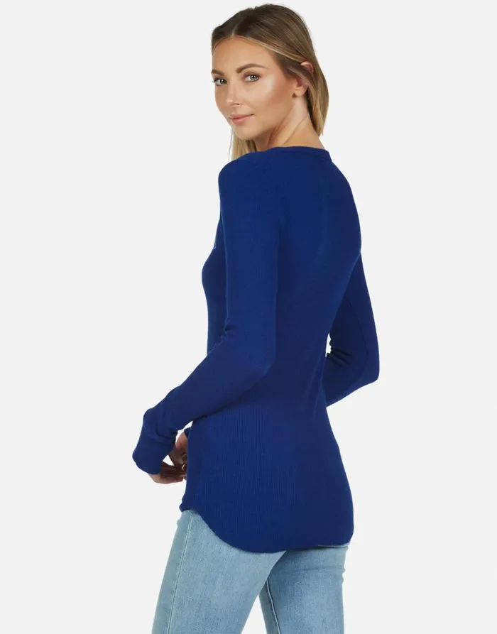 Women039s Mckinley Evil Eye Elephant Dark Blue Lauren Moshi Long Sleeve