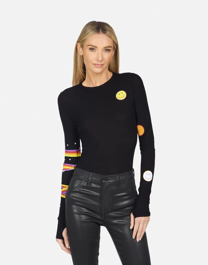 Women039s McKinley Keep Dreaming Black Lauren Moshi Long Sleeve