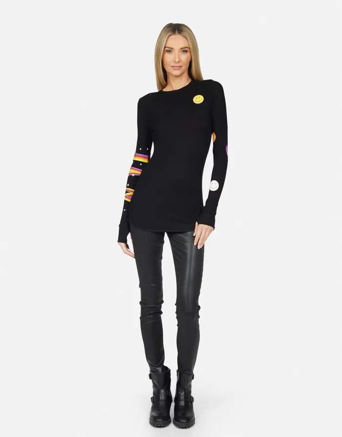 Women039s McKinley Keep Dreaming Black Lauren Moshi Long Sleeve
