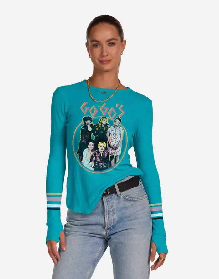 Women039s McKinley Vintage GoGo039s Ultra Teal Lauren Moshi Long Sleeve