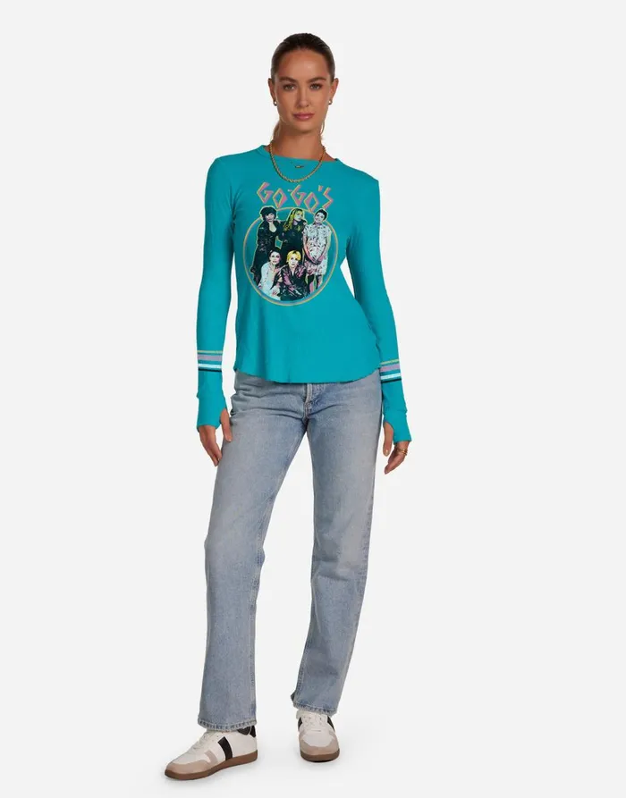 Women039s McKinley Vintage GoGo039s Ultra Teal Lauren Moshi Long Sleeve