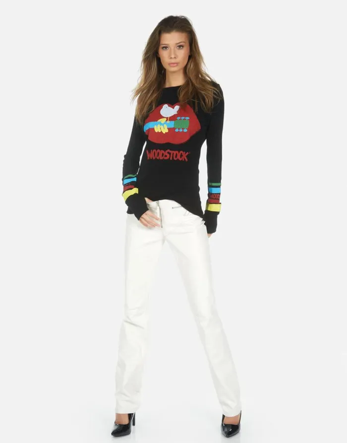 Women039s McKinley Woodstock Lip Black Lauren Moshi Long Sleeve