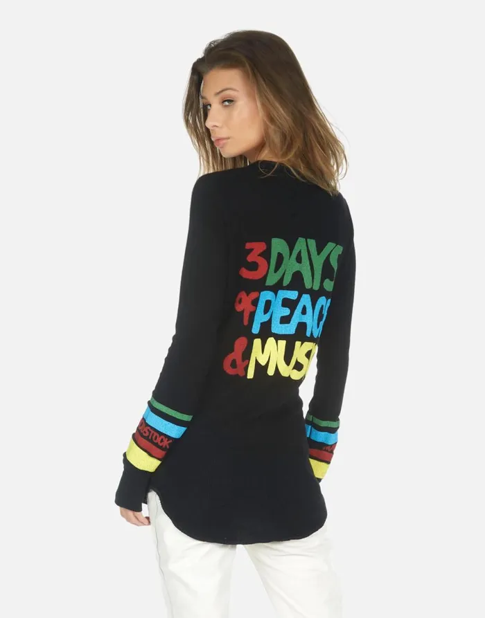 Women039s McKinley Woodstock Lip Black Lauren Moshi Long Sleeve