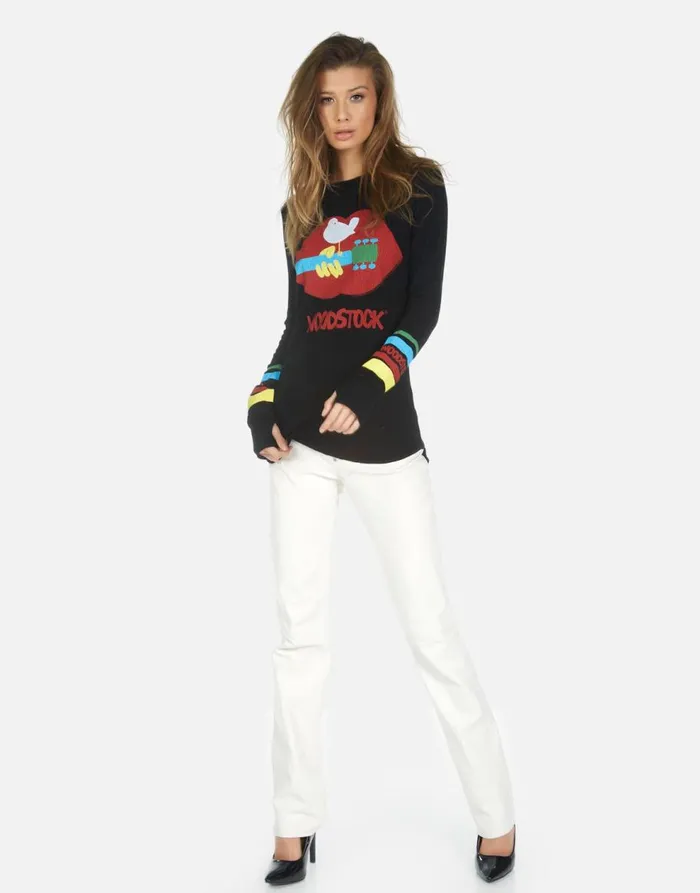 Women039s McKinley Woodstock Lip Black Lauren Moshi Long Sleeve