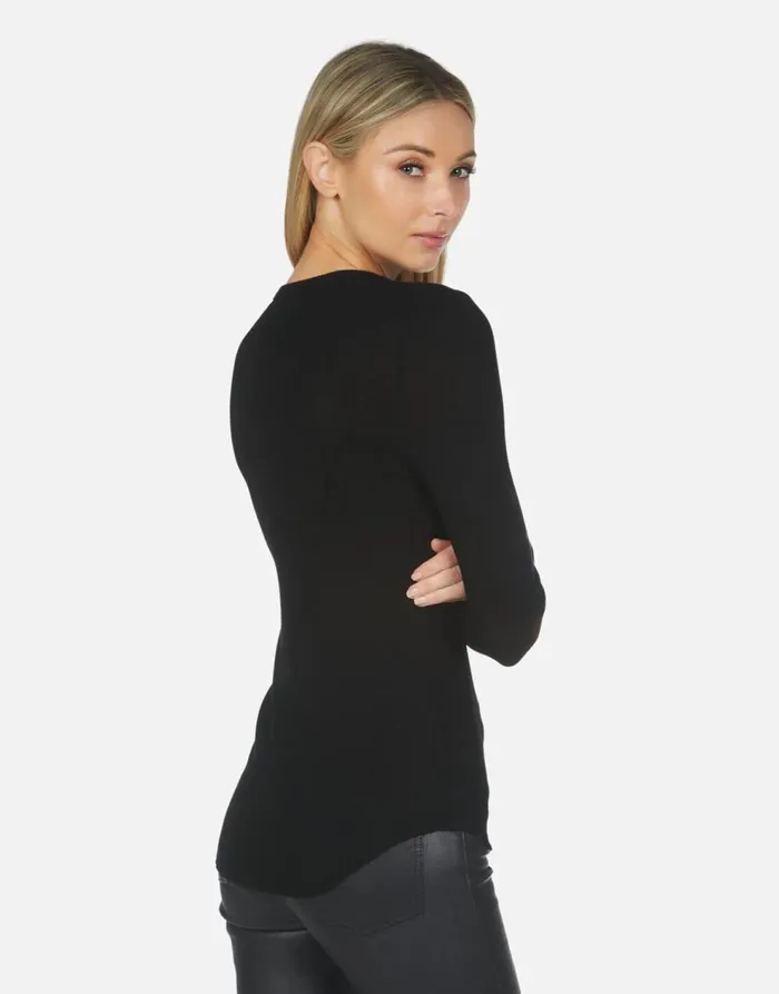 Women039s McKinley X Cracked Star Black Lauren Moshi Long Sleeve