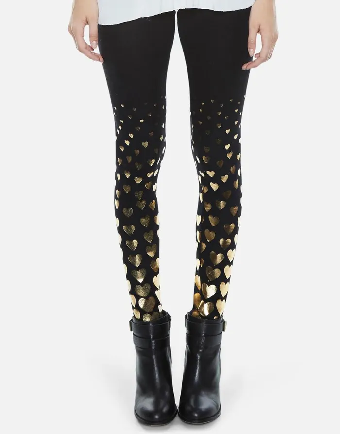 Women039sMen039s Shae All Over Foil Hearts Black Lauren Moshi Hoodies