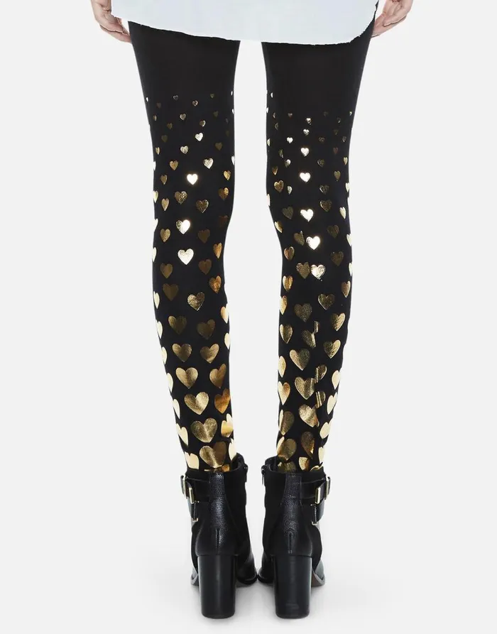 Women039sMen039s Shae All Over Foil Hearts Black Lauren Moshi Hoodies