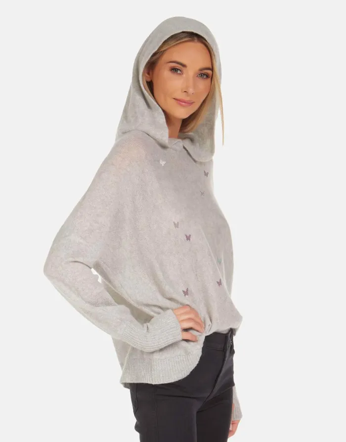 Women039s Namiko X Crystal Butterflies Heather Grey Lauren Moshi Hoodies