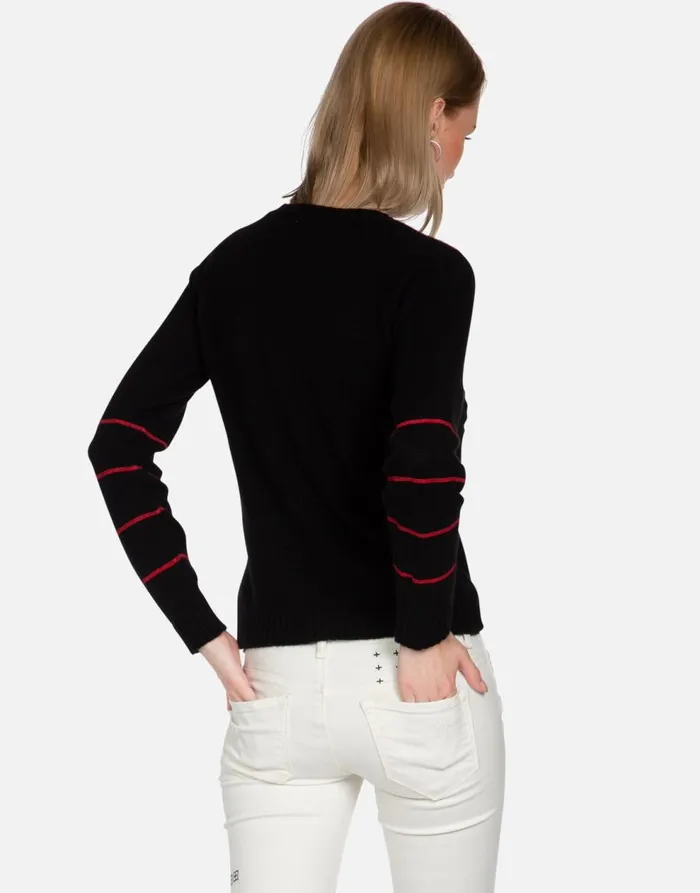 Women039s North Kiss Lip Black Lauren Moshi Sweaters and Knits