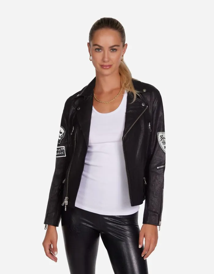 Women039s Posey Rock U0026 Roll Patches Black Lauren Moshi Jackets