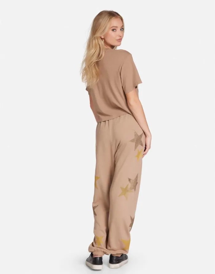 Women039s Rue Gold Crystal Multi Stars Sand Dune Lauren Moshi Short Sleeve