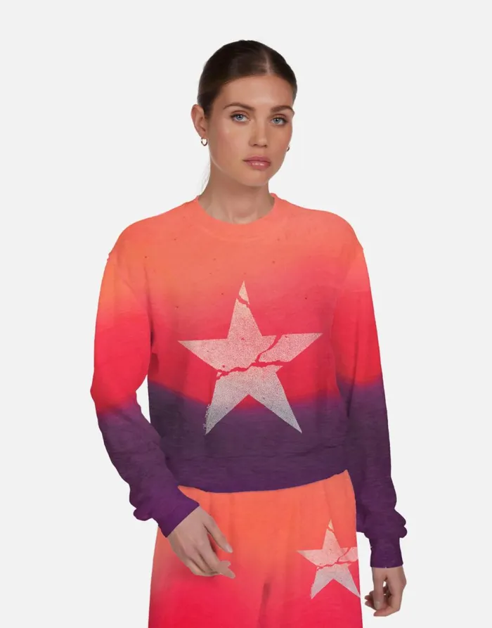 Women039s Spalding Cracked Star Malibu Skies Lauren Moshi Long Sleeve