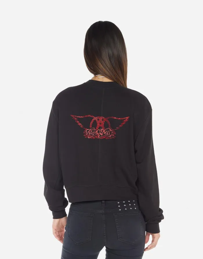 Women039s Spalding Vintage Aerosmith Black Lauren Moshi Long Sleeve