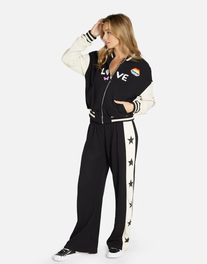 Women039s Taissa 1 Love Rainbow Lip Blackbone Lauren Moshi Jackets