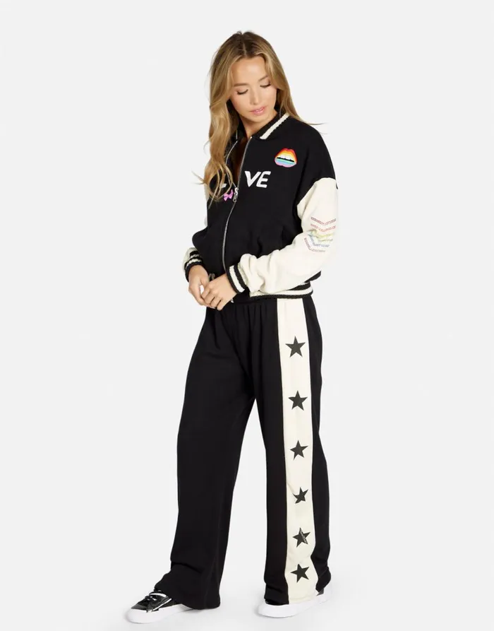 Women039s Taissa 1 Love Rainbow Lip Blackbone Lauren Moshi Jackets