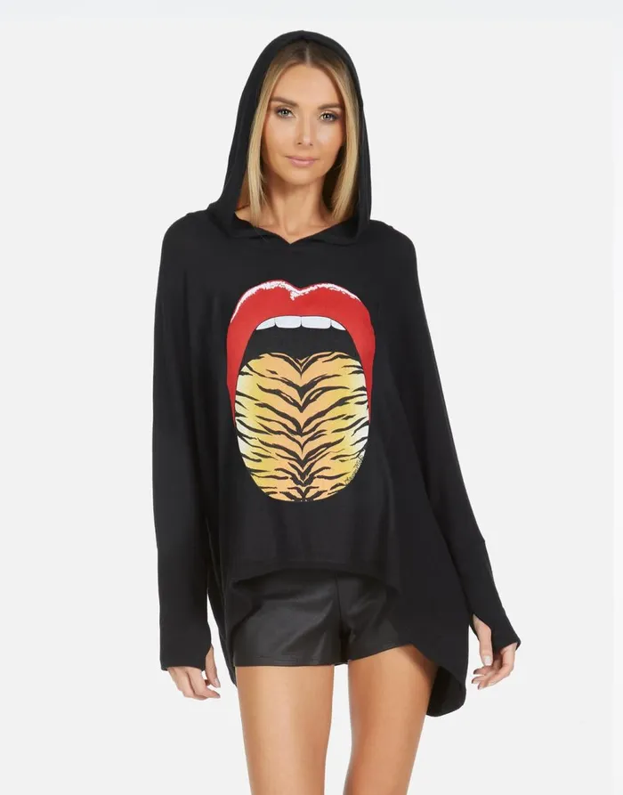 Women039s Wilma X Tiger Tongue Black Lauren Moshi Hoodies