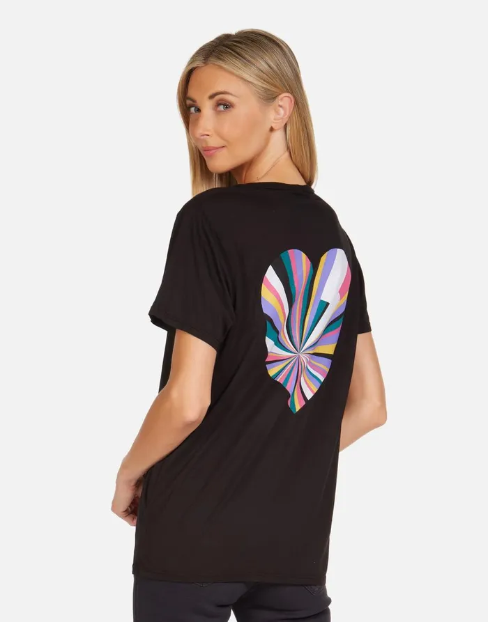 Women039s Wolf Rays Of Love Black Lauren Moshi Short Sleeve