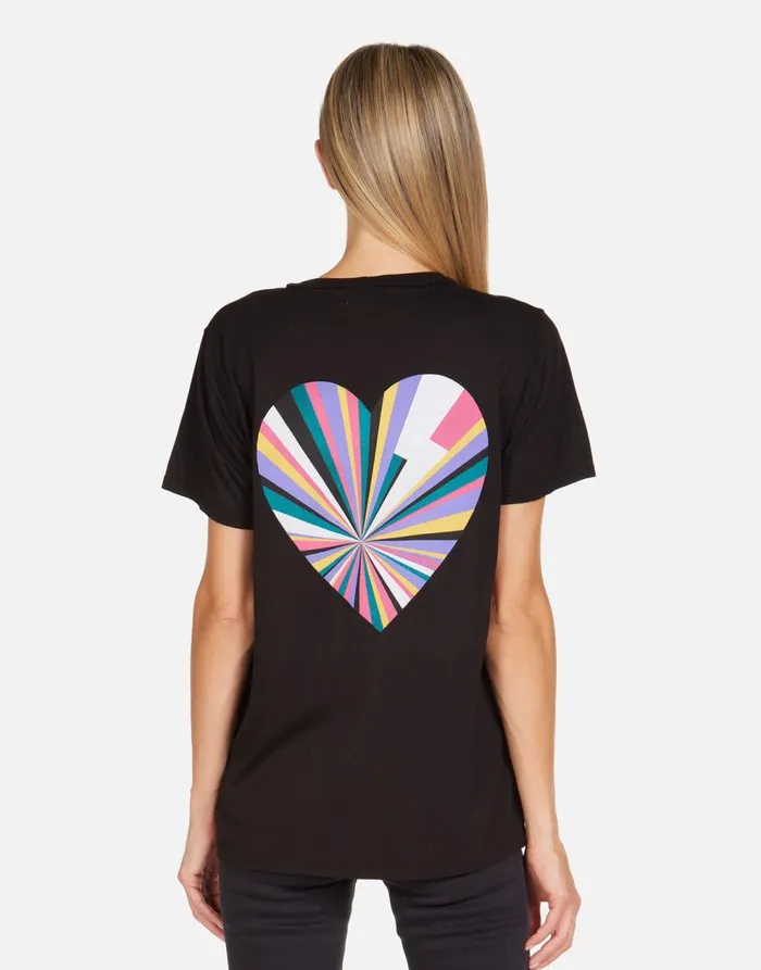 Women039s Wolf Rays Of Love Black Lauren Moshi Short Sleeve