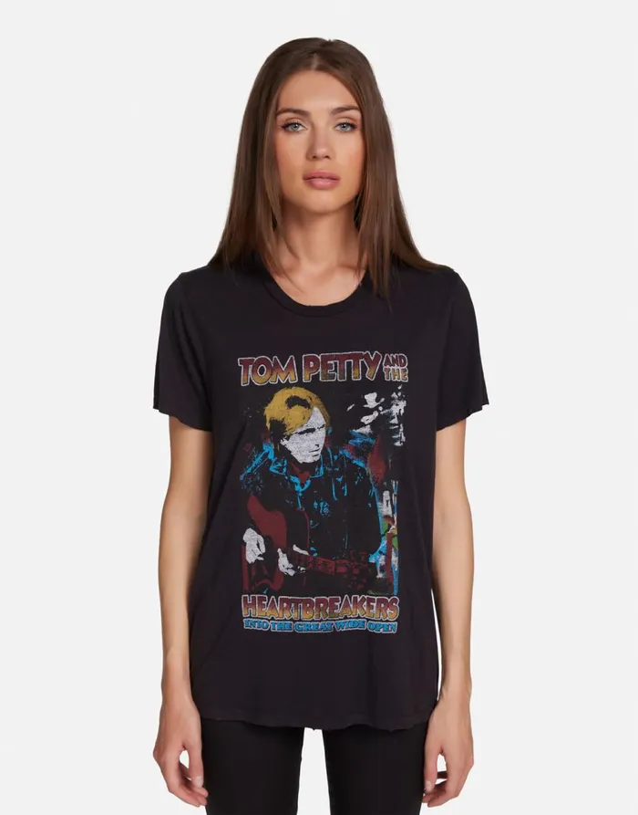 Women039s Wolf Tom Petty Rock N Roll Onyx Lauren Moshi Short Sleeve