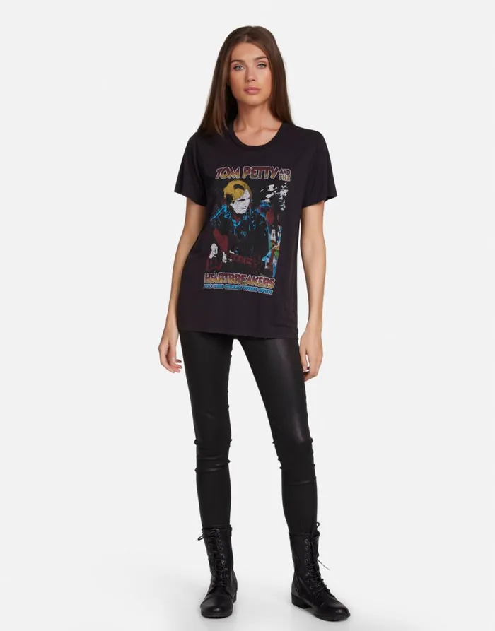 Women039s Wolf Tom Petty Rock N Roll Onyx Lauren Moshi Short Sleeve