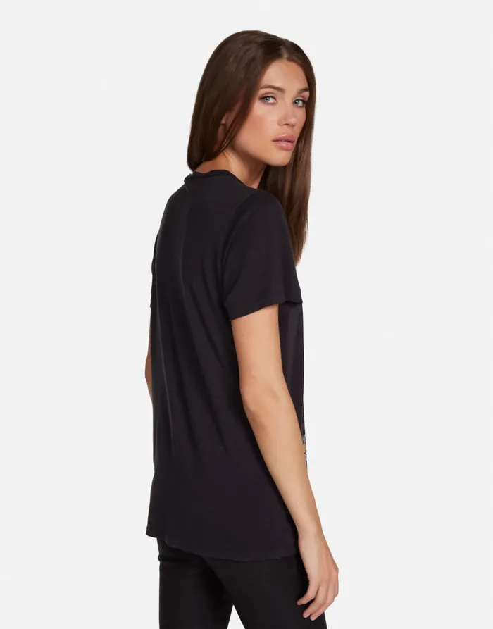 Women039s Wolf Tom Petty Rock N Roll Onyx Lauren Moshi Short Sleeve